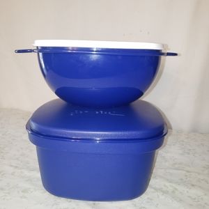 Blue Tupperware Set